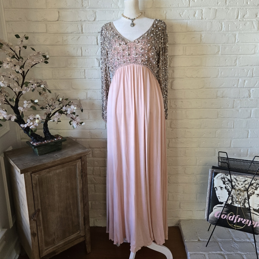 Vtg 1960s Victoria Limited Dress, Embellished, Party, Pearl/Bead
